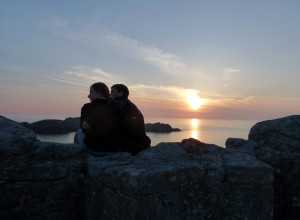 Jon and Hazel enjoying the sunset 