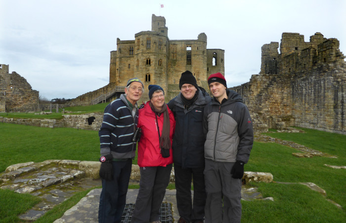 Group at Warkworth castle