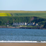 View across Lunan Bay to Ethie Haven (Taken by Jim)