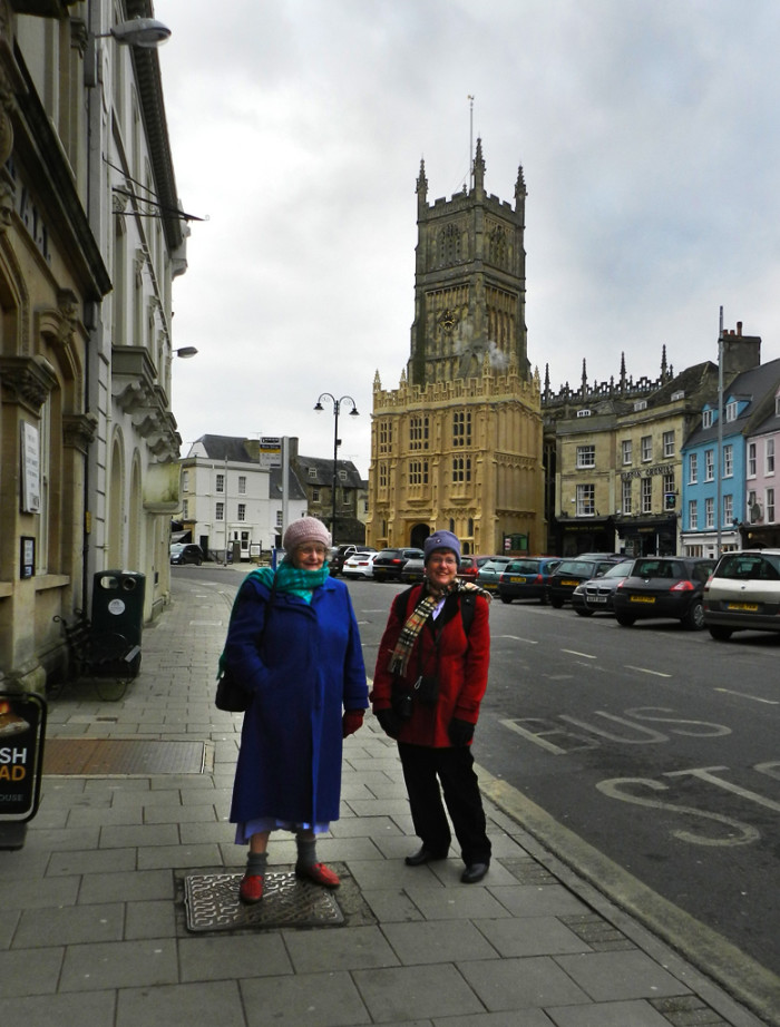 My sister and I were almost the only ones about on a bitterly cold day in Cirencester